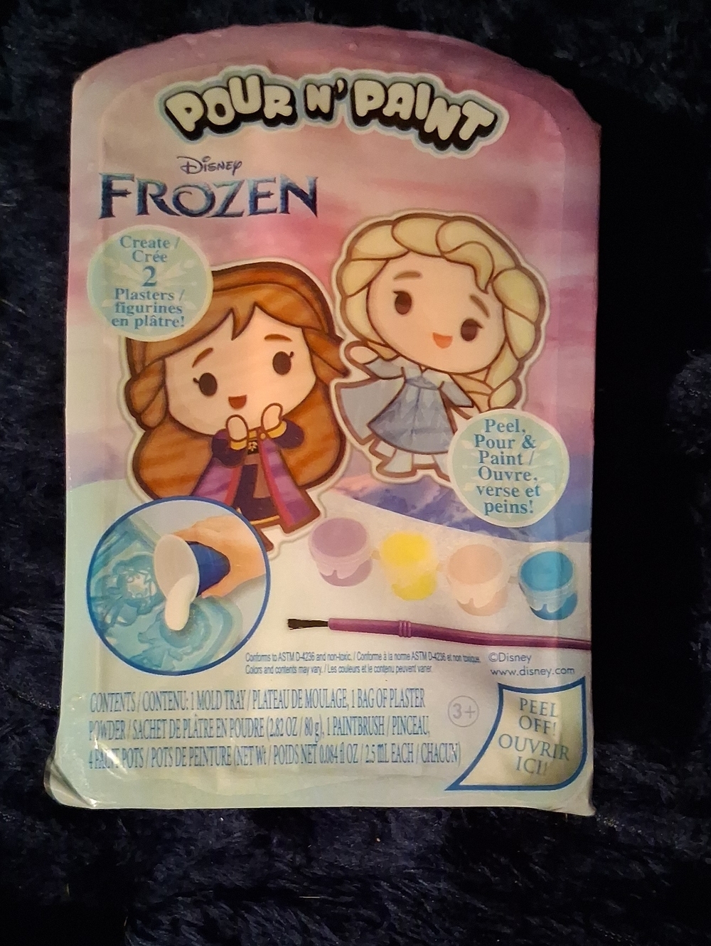 Disney Frozen Pour N' Paint Craft Kit - Pink, Purple, Blue, Yellow